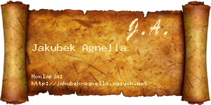 Jakubek Agnella névjegykártya
